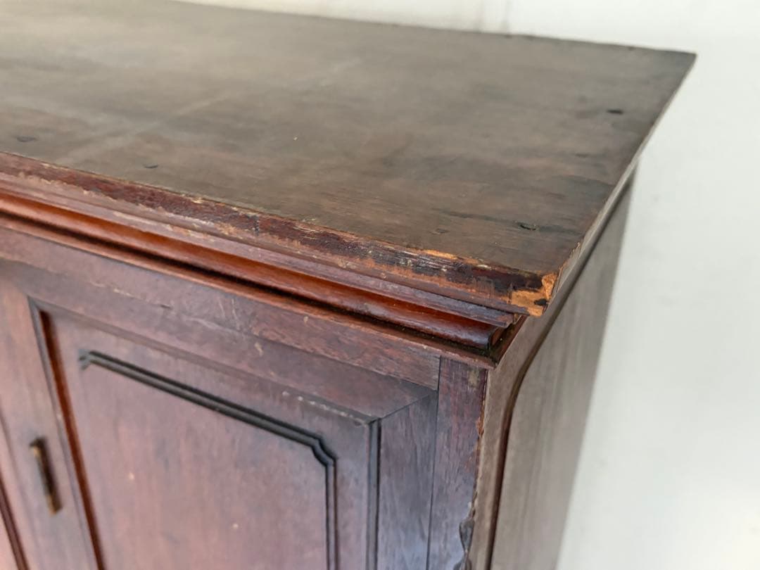 木製 4枚扉 収納 キャビネット 観音開き