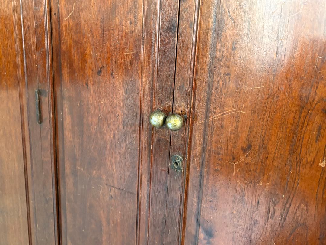 木製 4枚扉 収納 キャビネット 観音開き