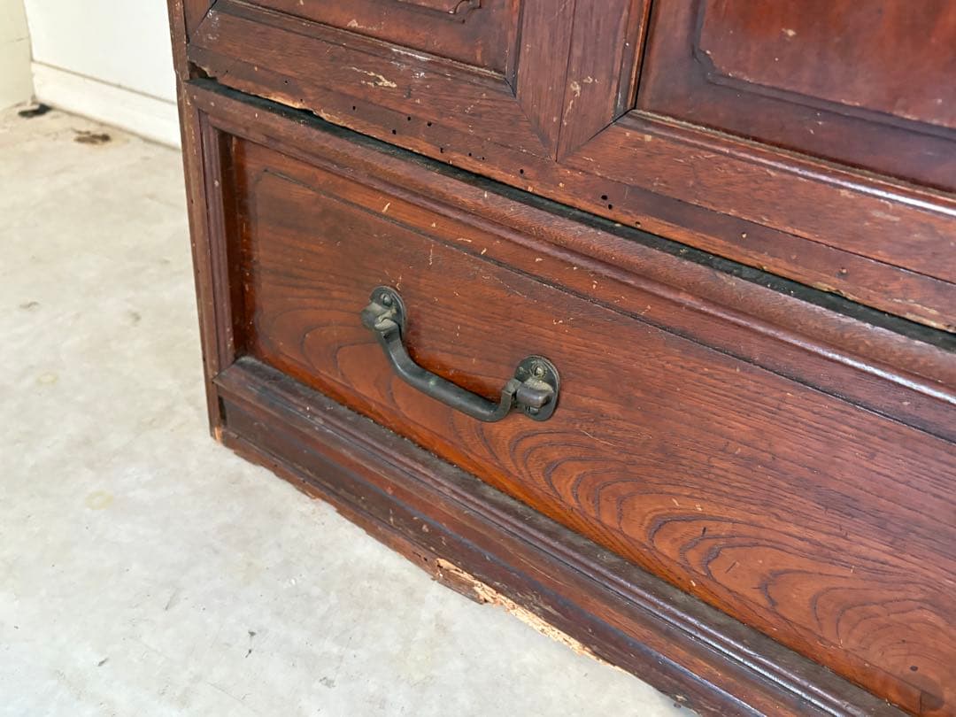 木製 4枚扉 収納 キャビネット 観音開き