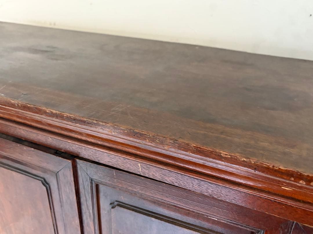 木製 4枚扉 収納 キャビネット 観音開き