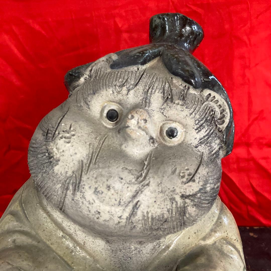 信楽焼　女狸　置物　オブジェ　時代物