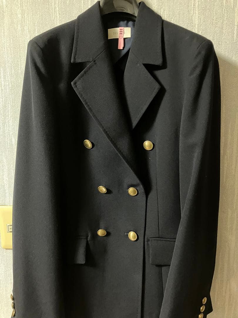 【rm】ネイビーダブルブレストブレザー