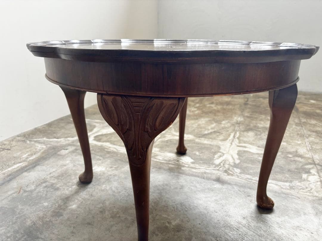 アンティーク　コーヒーテーブル　猫足テーブル