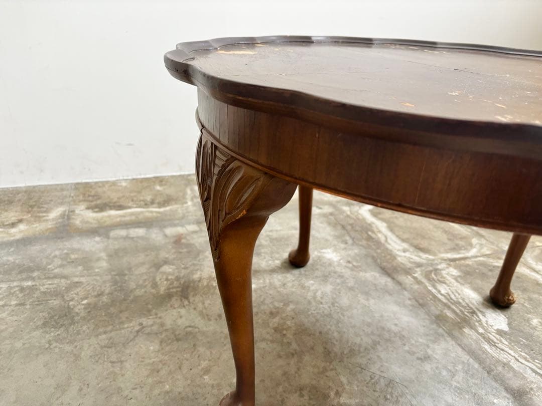 アンティーク　コーヒーテーブル　猫足テーブル