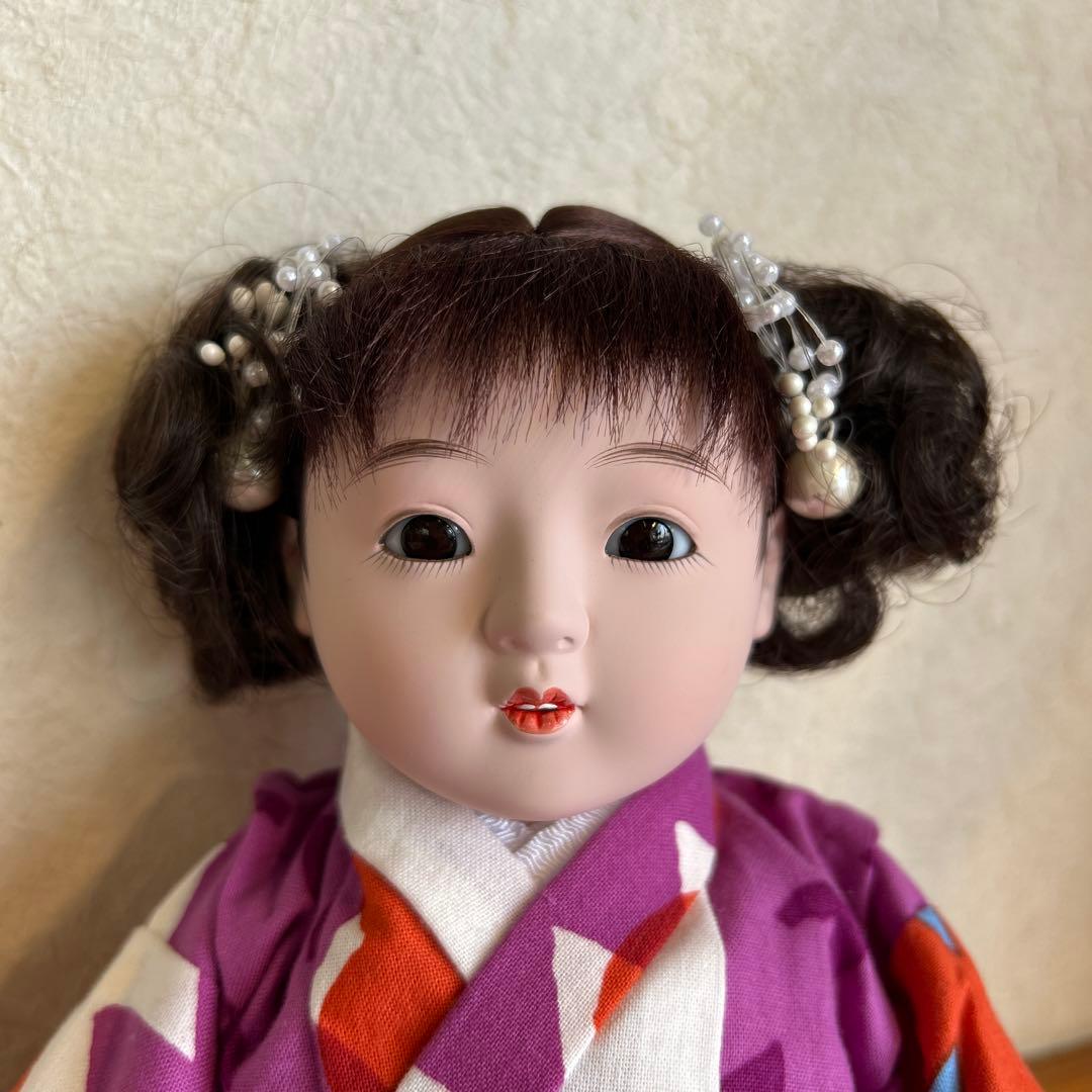 新品　市松人形 着せ替え　お座り　カラフルな着物