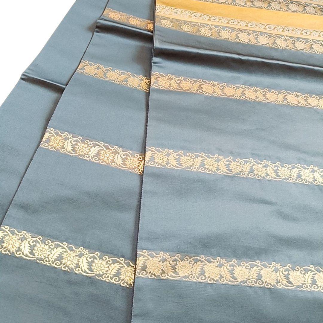 1080 華 袋帯 正絹 箔屋清兵衛 横縞