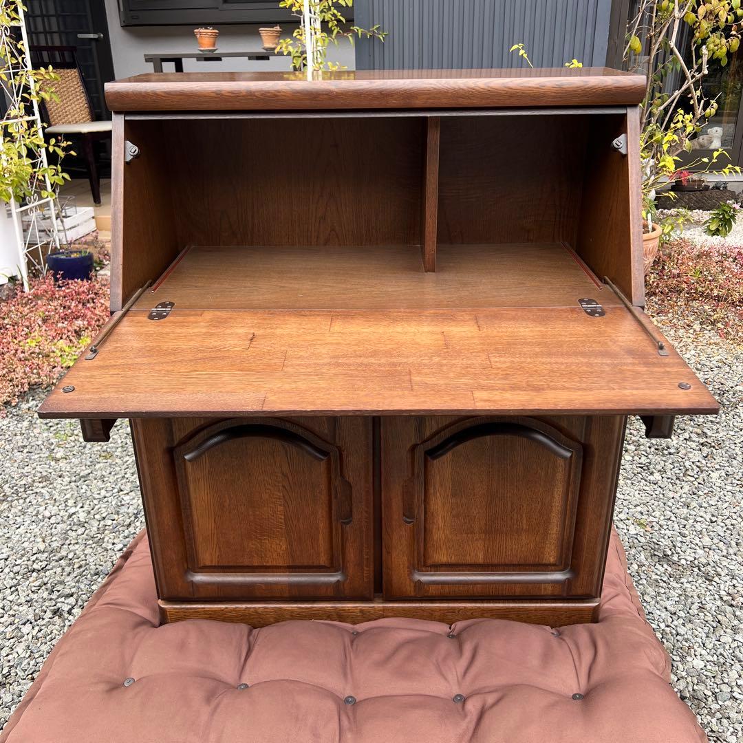 ライティングデスク ライティングビューロー レトロ 天然木 vintage