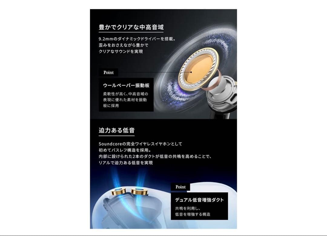 ゆ*ゆ様 【完備品】Anker Liberty 5 ワイヤレスイヤホン