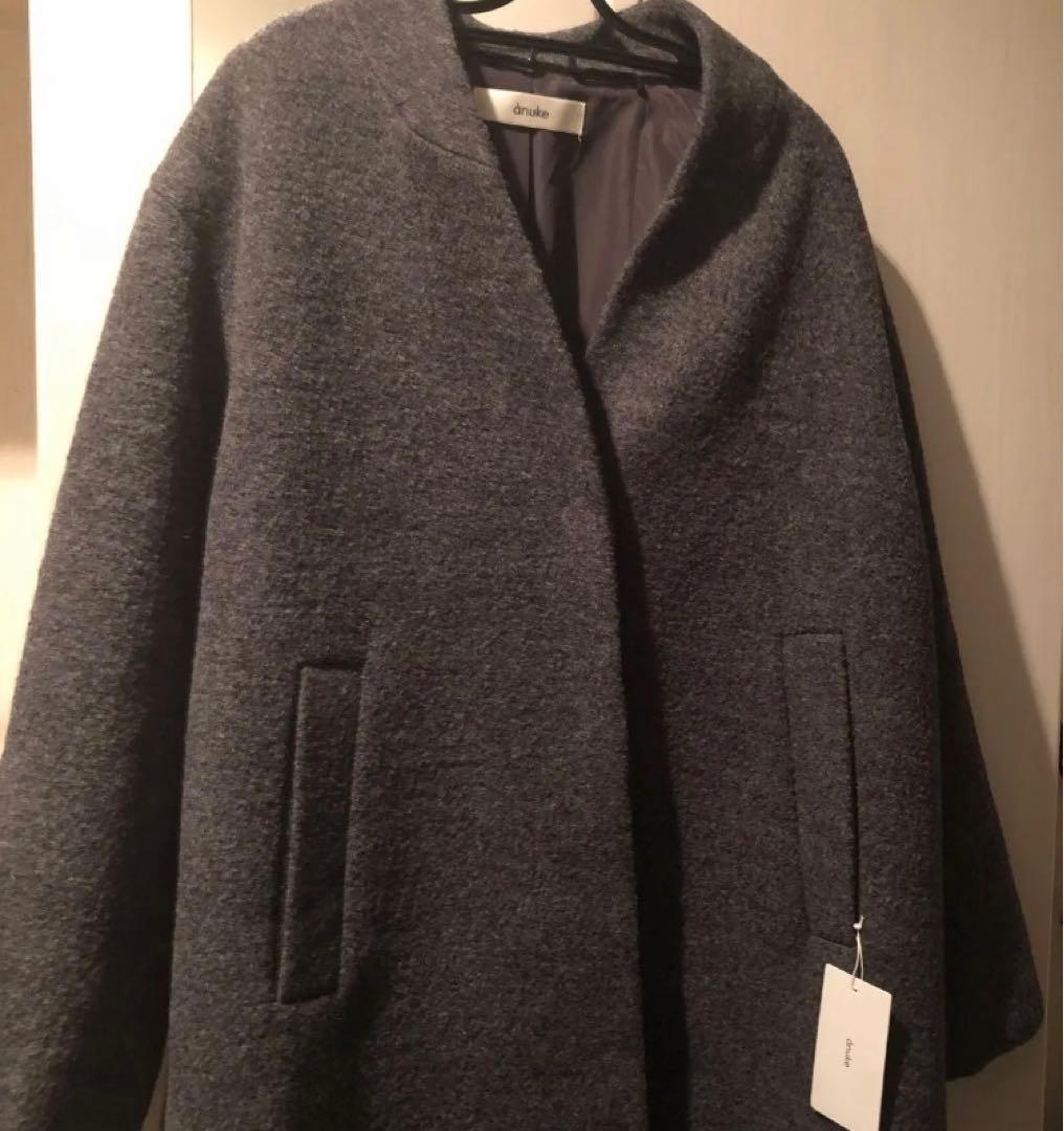 ジャケット・アウター anuke Collarless Cocoon Coat 36