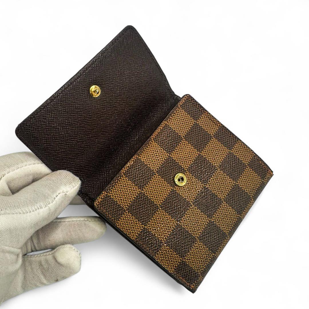 【美品】ルイヴィトン Wホック財布 ダミエ 3つ折財布 SD1010