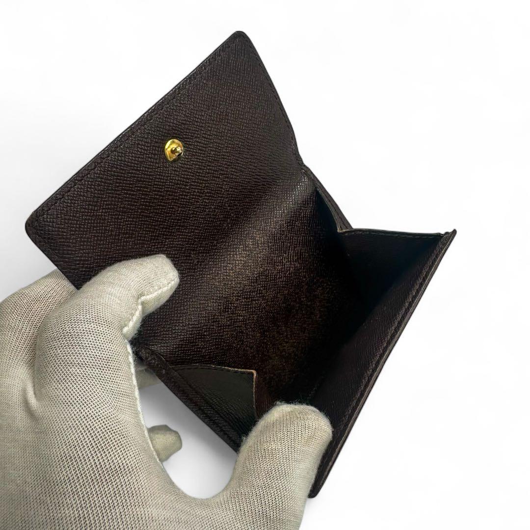 【美品】ルイヴィトン Wホック財布 ダミエ 3つ折財布 SD1010