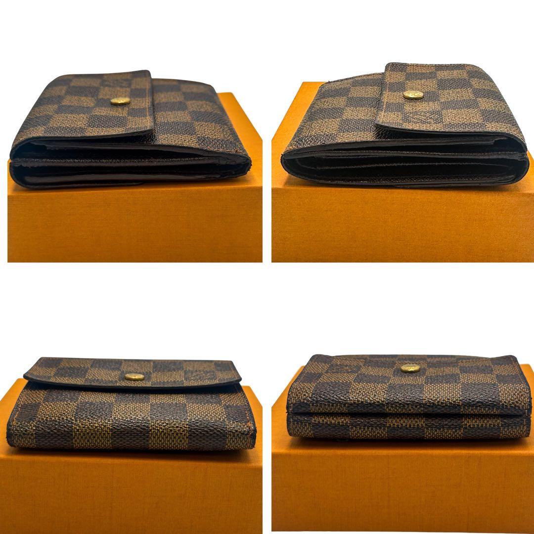 【美品】ルイヴィトン Wホック財布 ダミエ 3つ折財布 SD1010