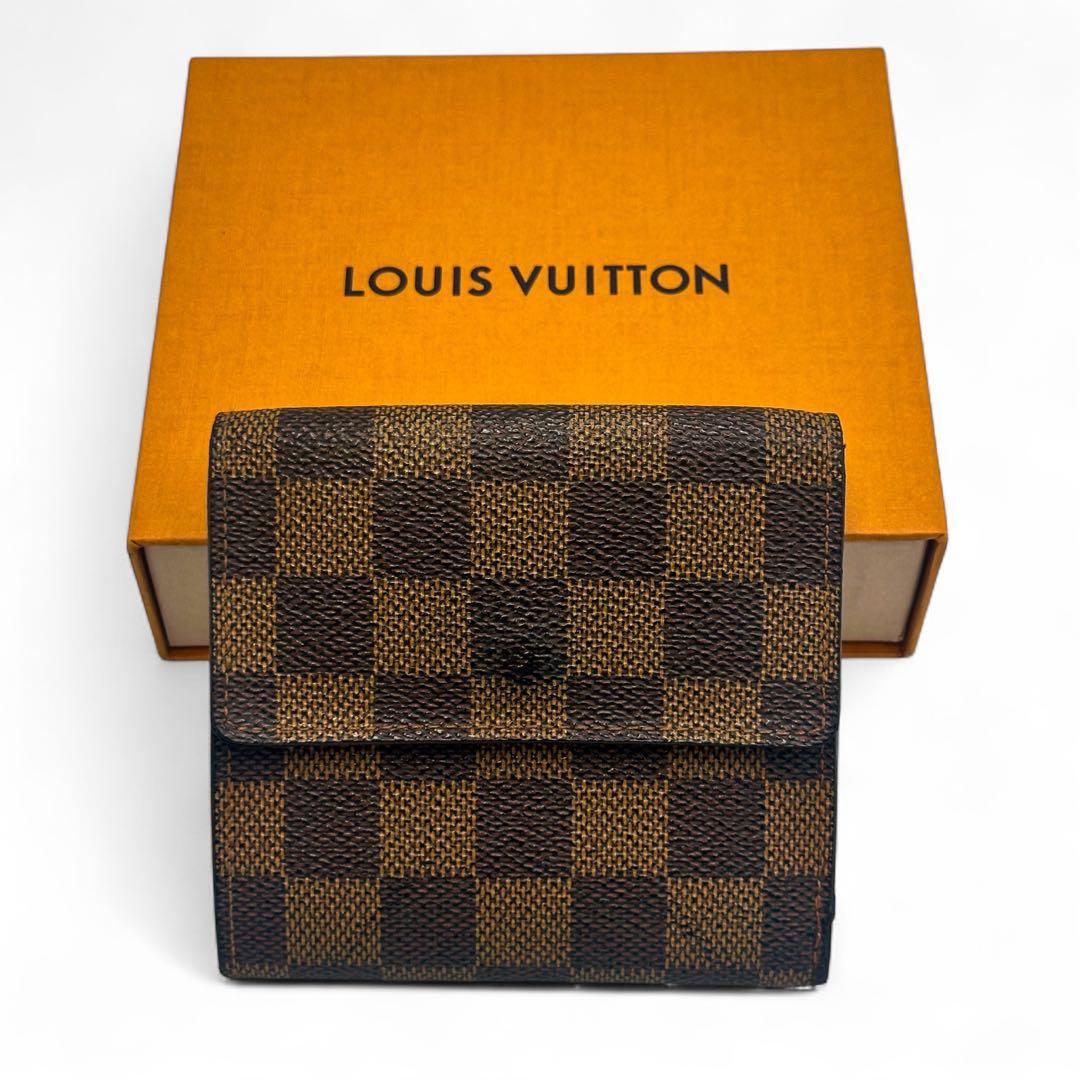 【美品】ルイヴィトン Wホック財布 ダミエ 3つ折財布 SD1010