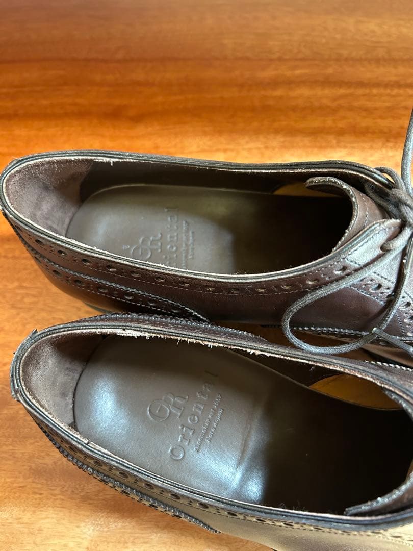 未使用品試着のみ　オリエンタルシューズ　ハンドソーントップグレード　UK7.5