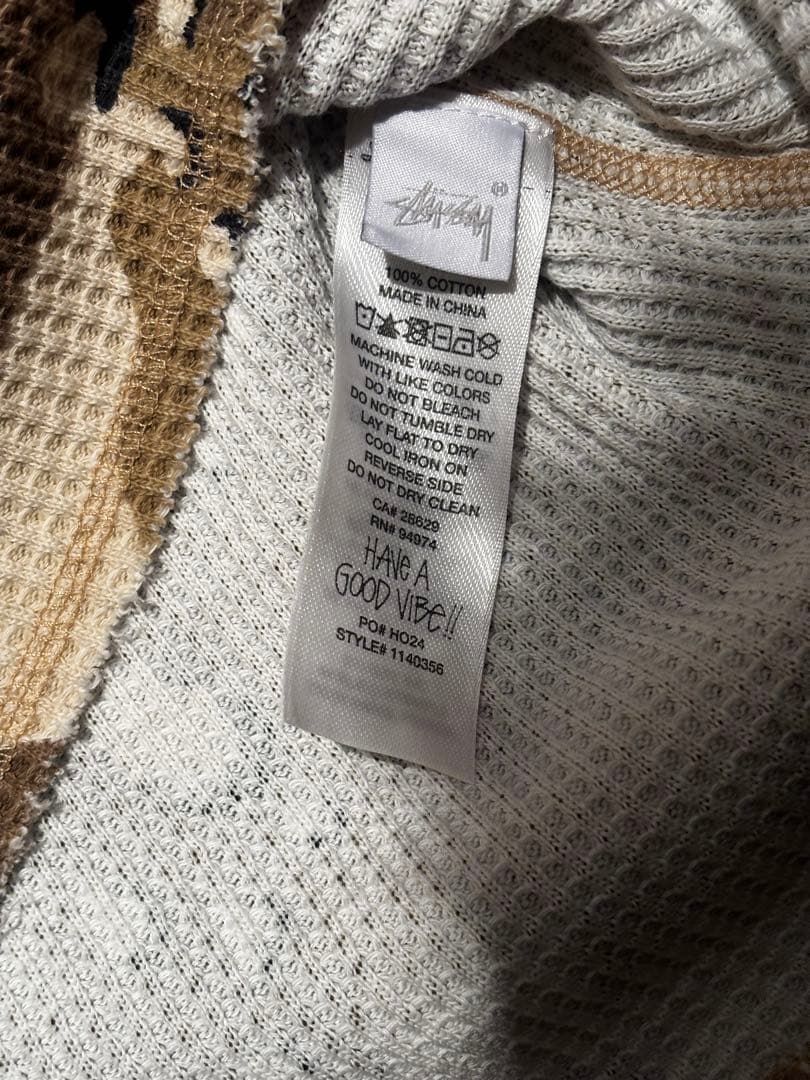 最終値下げ 確実正規品 Stussy Raglan サーマル　L/S CAMO