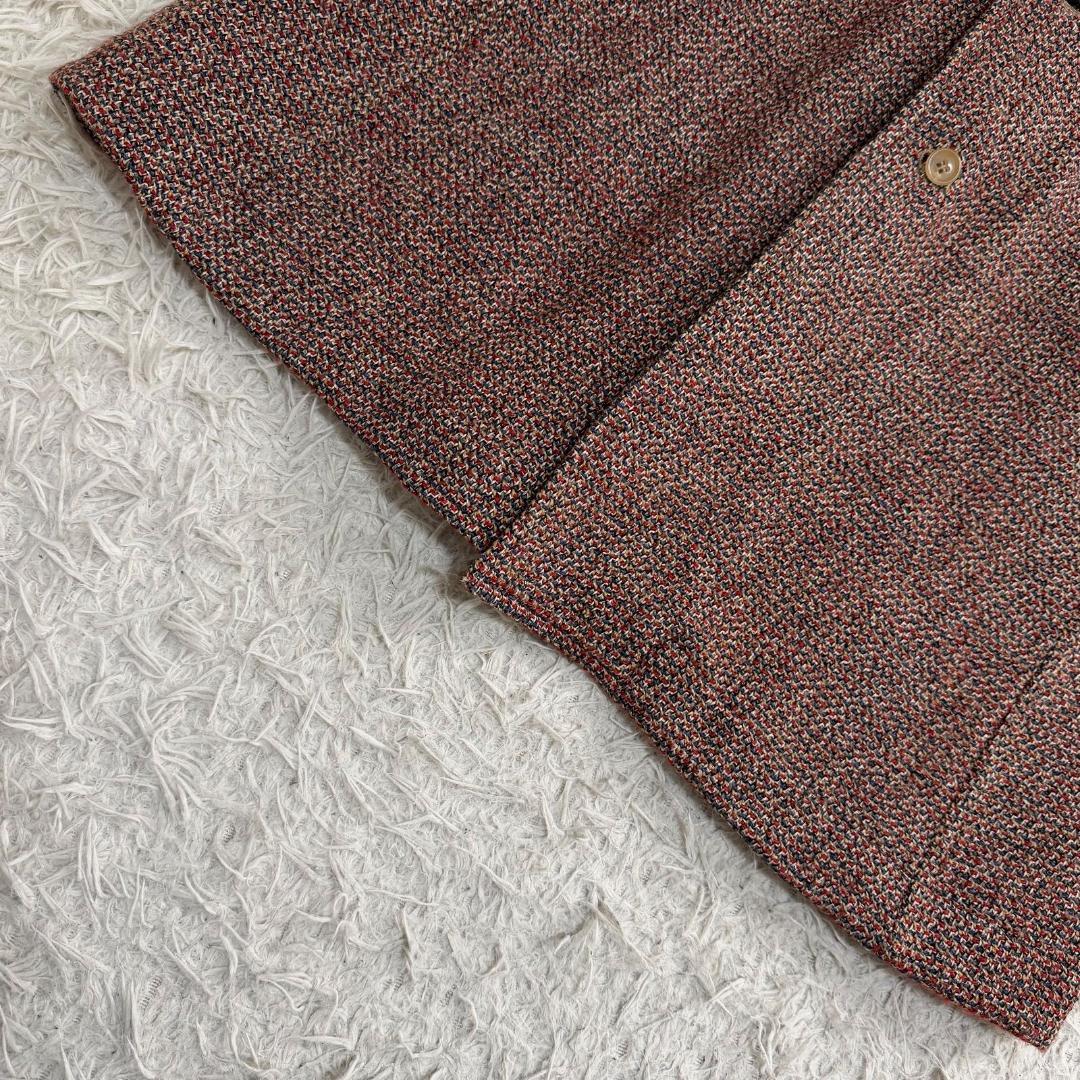 16340✨45R アーミッシュツイードコート ロングコート ウール 日本製