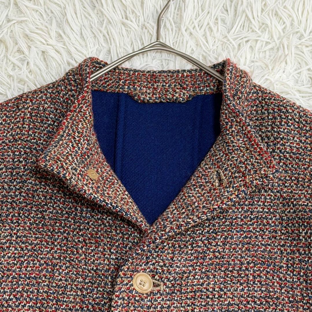 16340✨45R アーミッシュツイードコート ロングコート ウール 日本製