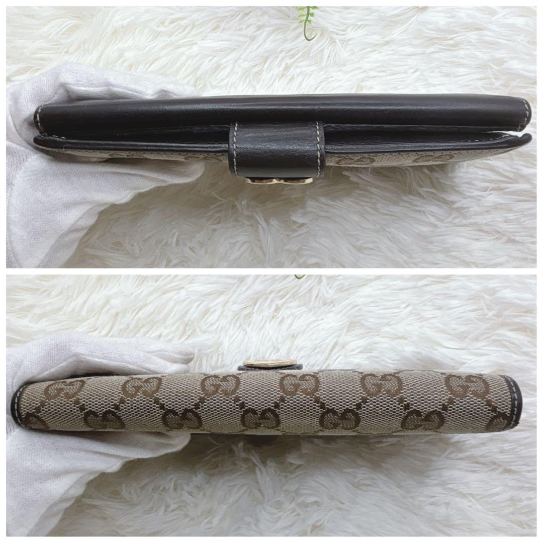 美品✨GUCCI GGキャンバス ラブリーハート 長財布 濃茶