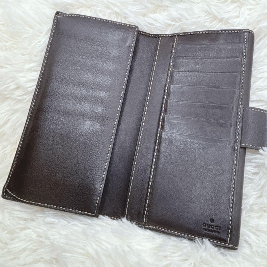 美品✨GUCCI GGキャンバス ラブリーハート 長財布 濃茶