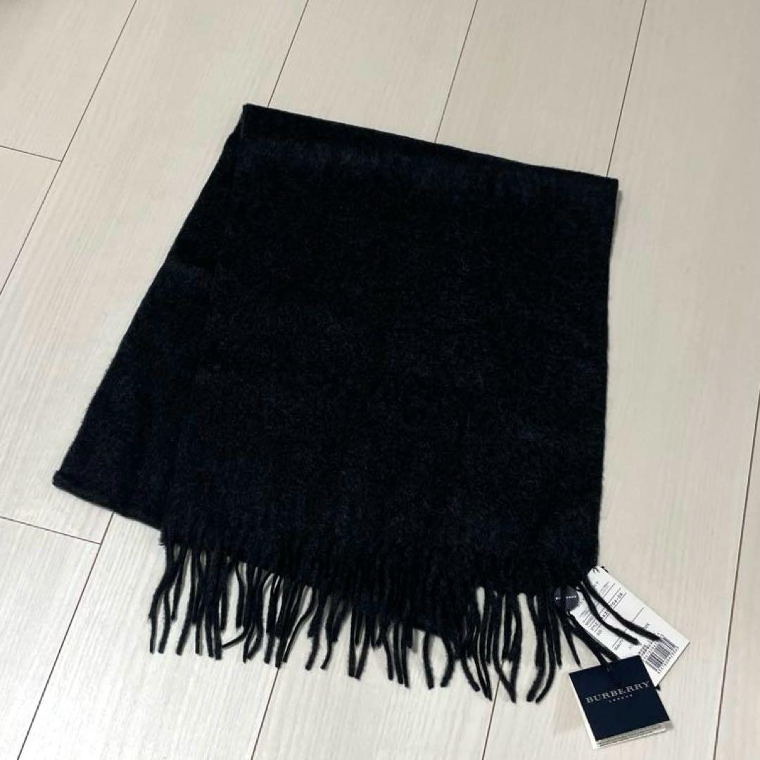 【新品未使用】BURBERRY バーバリー マフラー カシミヤ 刺繍 フリンジ