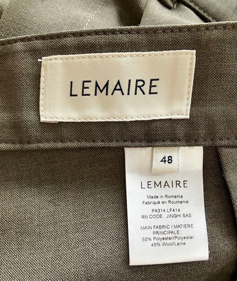n*様 LEMAIRE LOOSE PLEATED PANTS 48 タグ付き