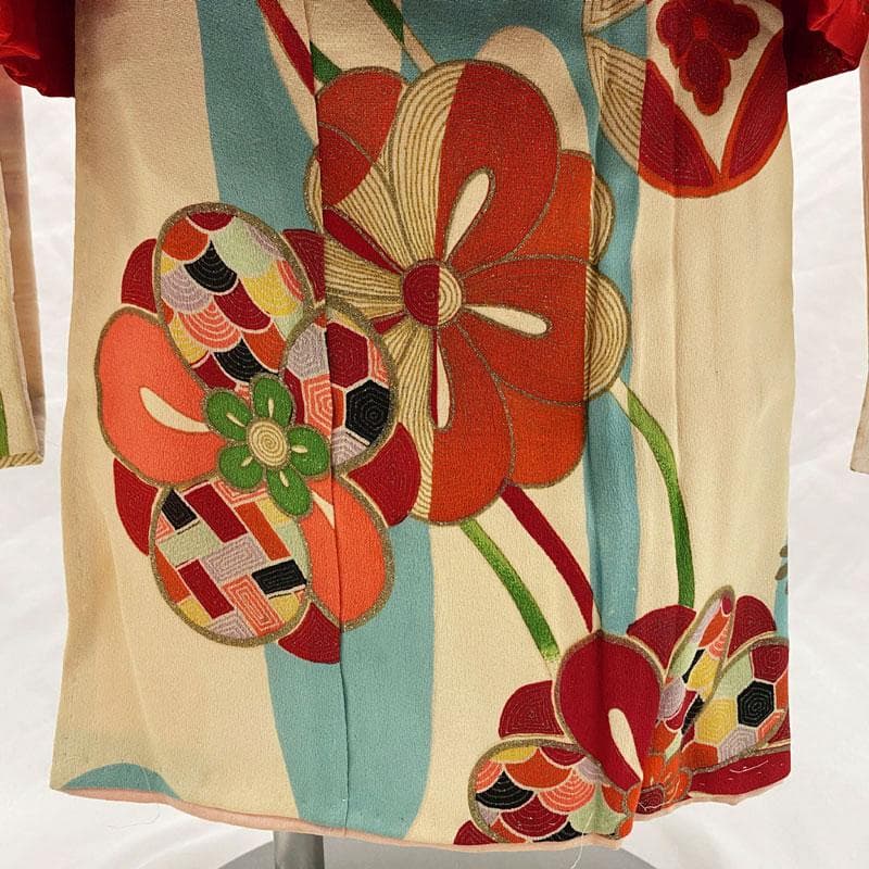 503ag80◎七五三 三歳 女の子 アンティーク着物&被布&長襦袢◎