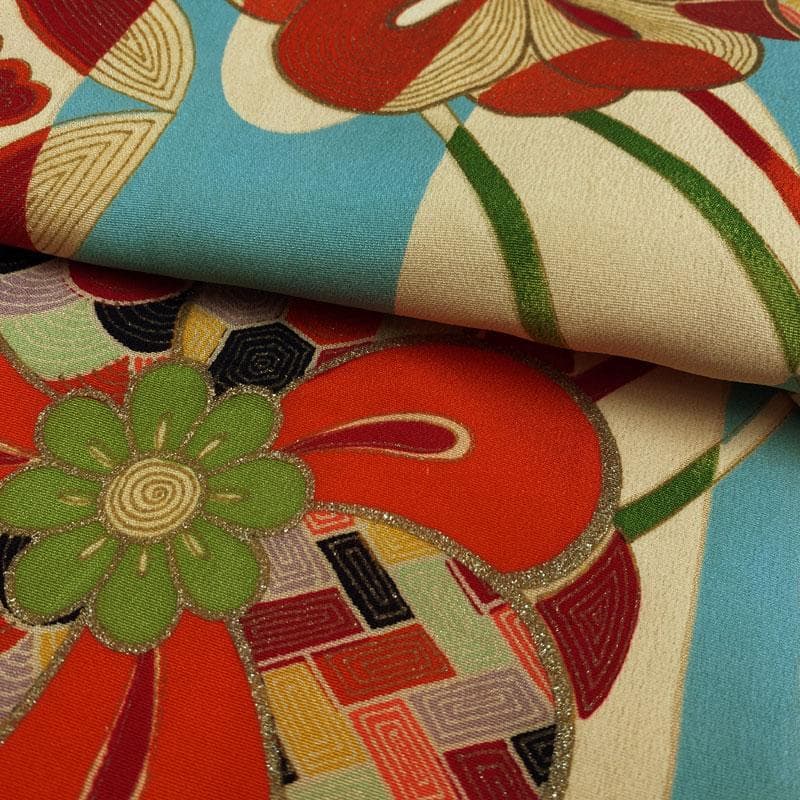 503ag80◎七五三 三歳 女の子 アンティーク着物&被布&長襦袢◎