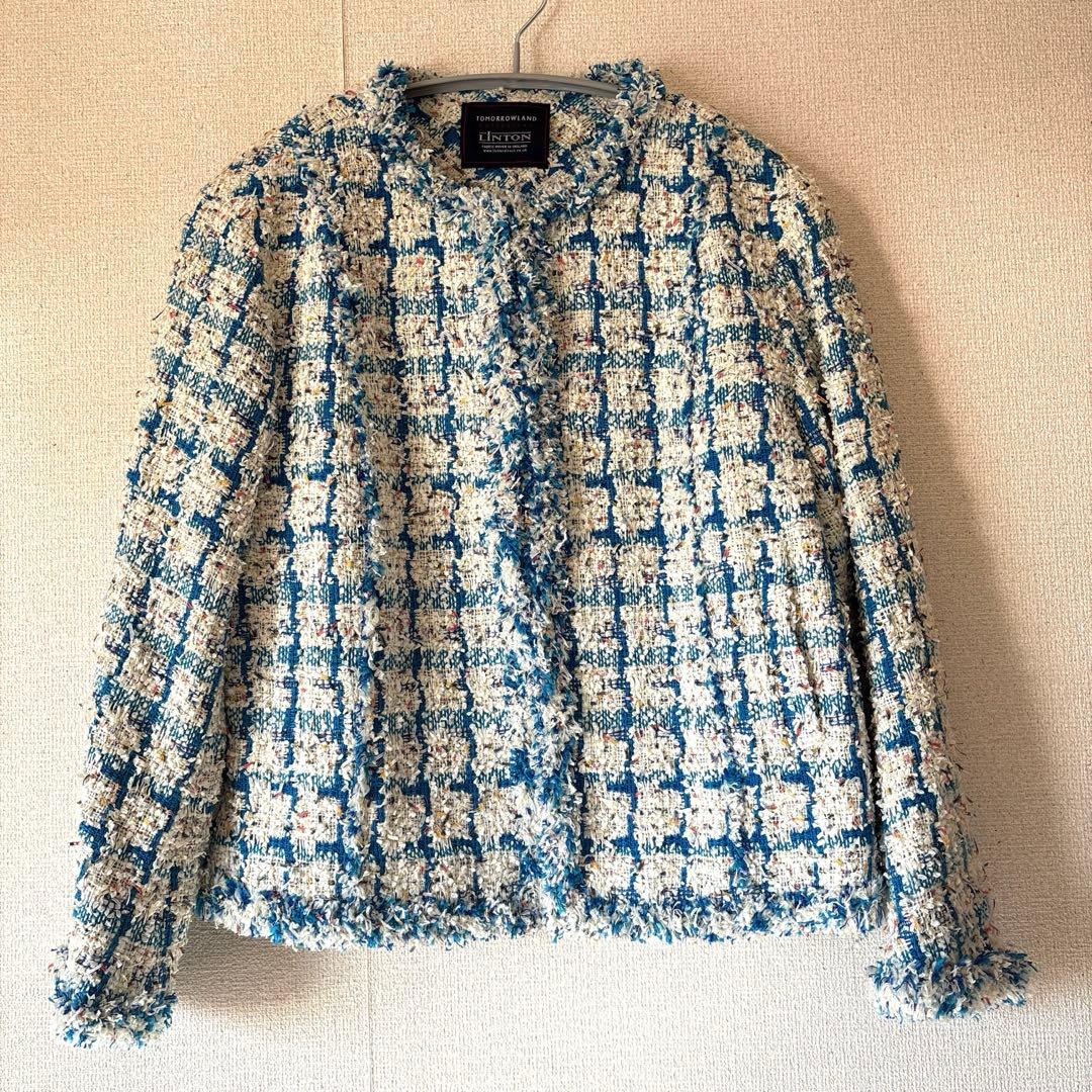 【Tomorrowland】Linton ファンシー ノーカラージャケット M