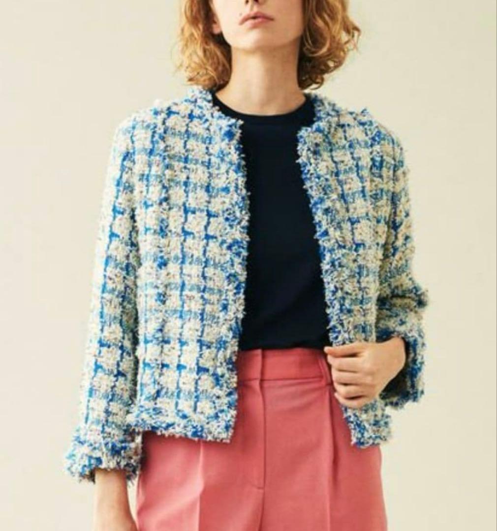 【Tomorrowland】Linton ファンシー ノーカラージャケット M