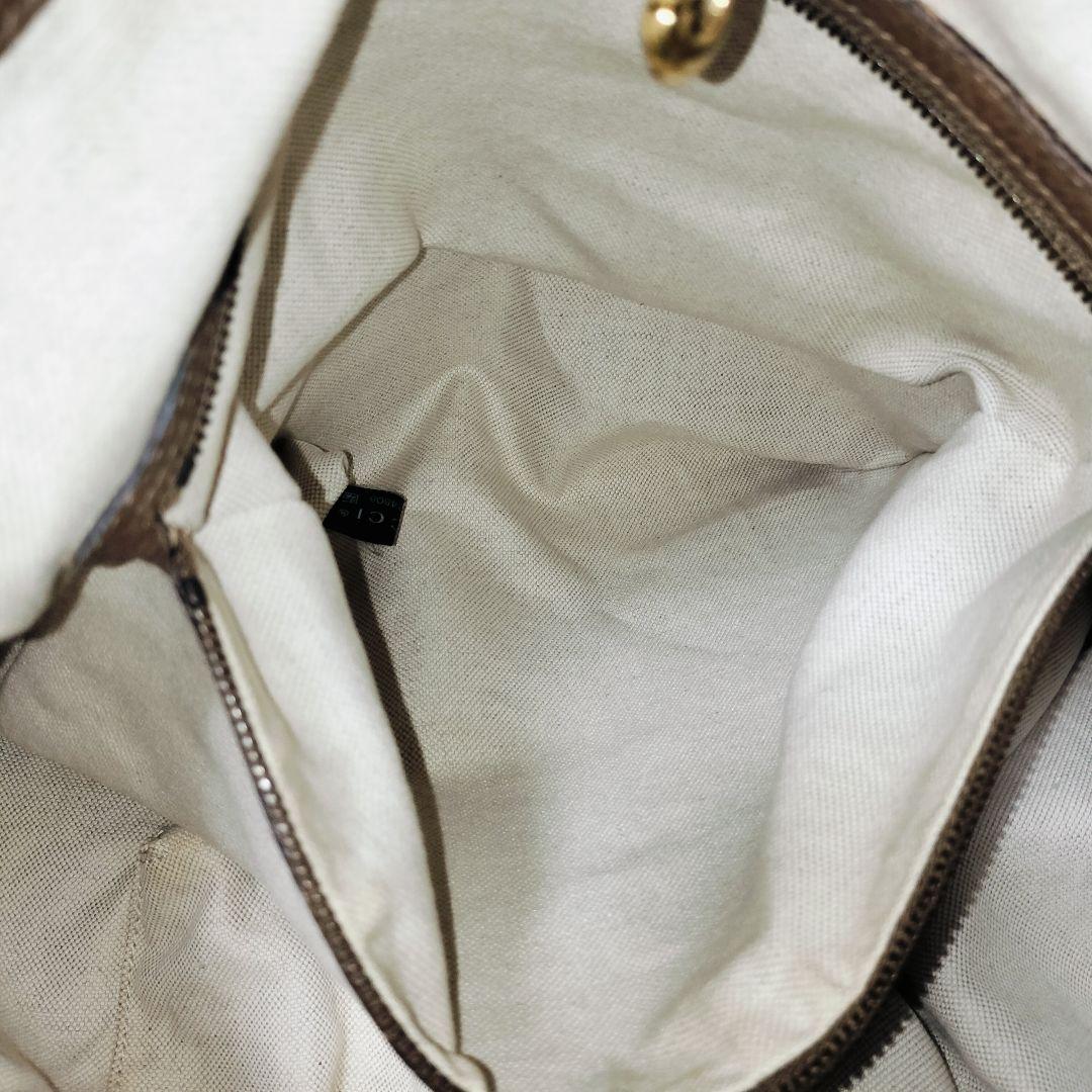 GUCCI ソーホー ハンド トートバッグ 大容量 ブラウン GG