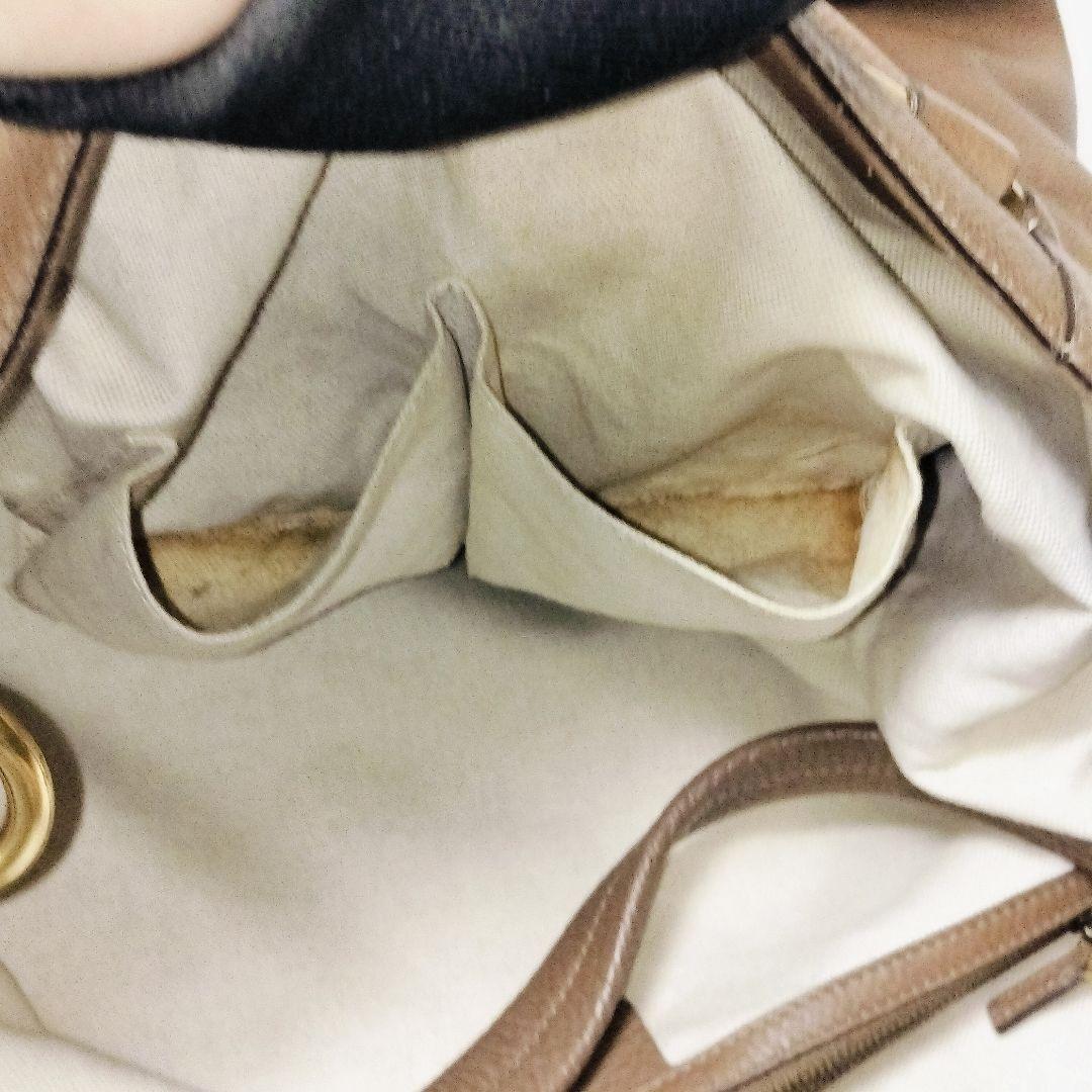 GUCCI ソーホー ハンド トートバッグ 大容量 ブラウン GG