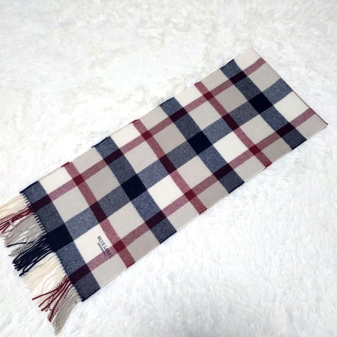 ブルーレーベルクレストブリッジ カシミヤ混 マフラー チェック