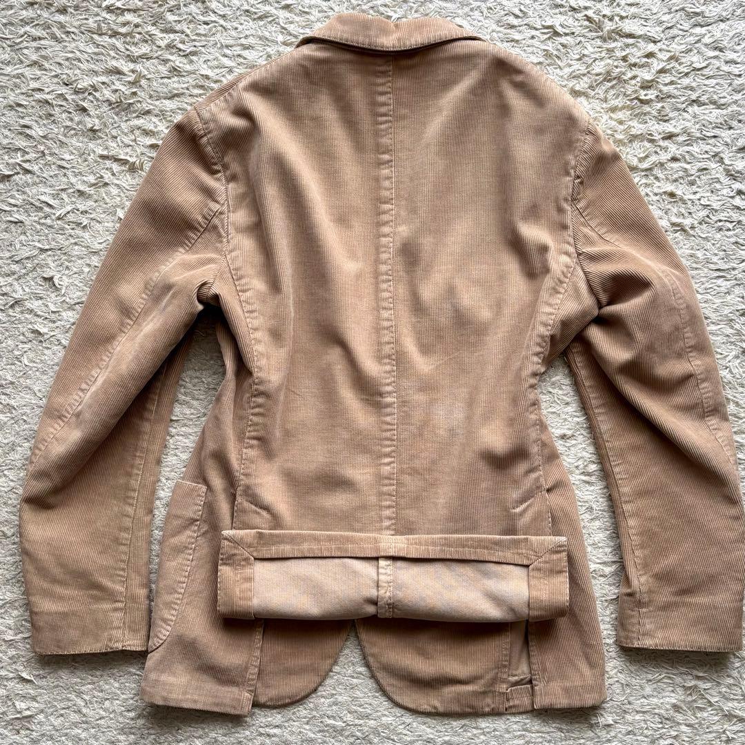 ラルディーニ テーラードジャケット 段返り3B コーデュロイ ベージュ 46