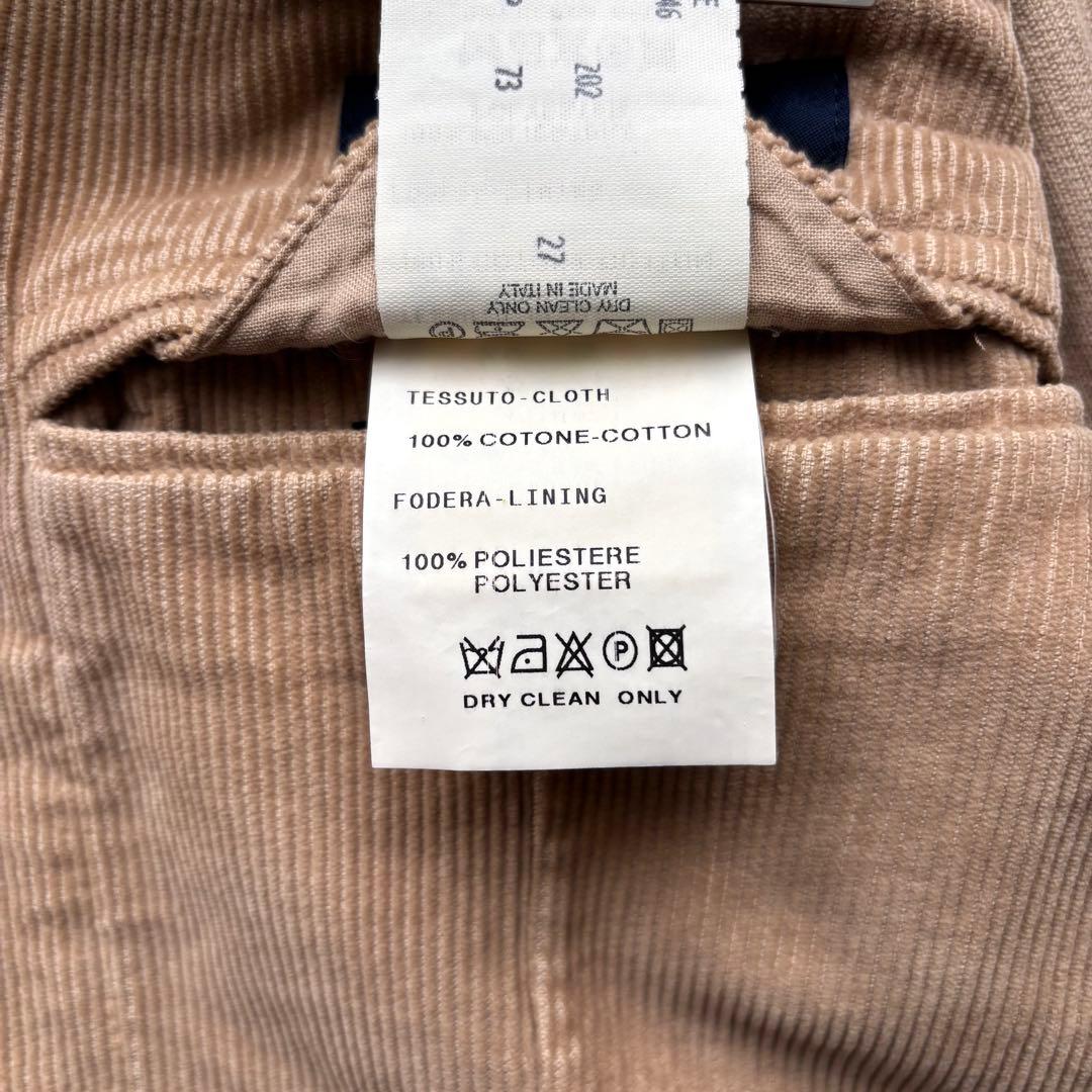 ラルディーニ テーラードジャケット 段返り3B コーデュロイ ベージュ 46