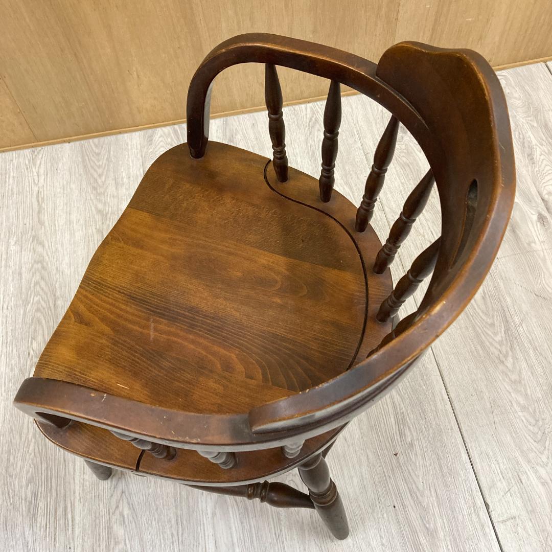 【柏木工】ヴィンテージ ダイニングチェア 椅子　アームチェア　アンティーク A