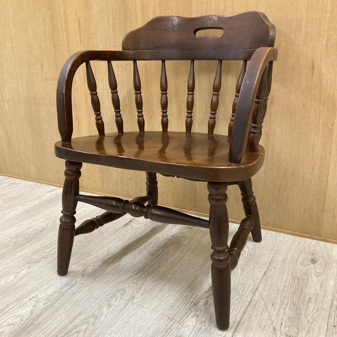 【柏木工】ヴィンテージ ダイニングチェア 椅子　アームチェア　アンティーク A