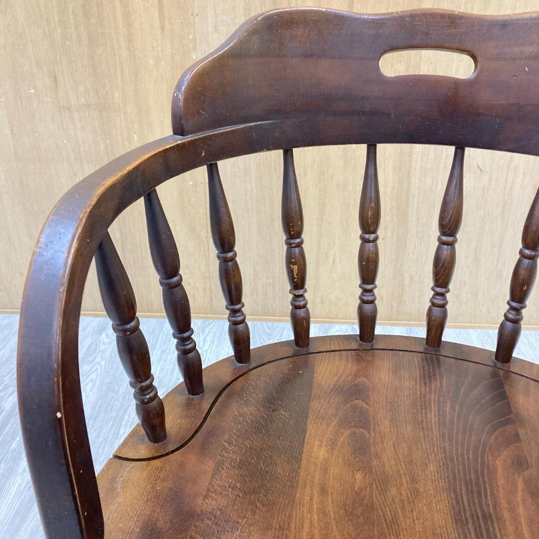 【柏木工】ヴィンテージ ダイニングチェア 椅子　アームチェア　アンティーク A