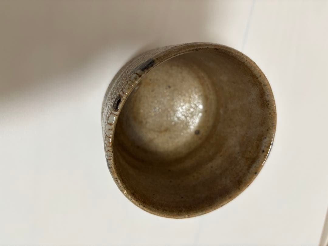 西岡小十　絵唐津　筒茶碗　唐津茶碗とも箱なし