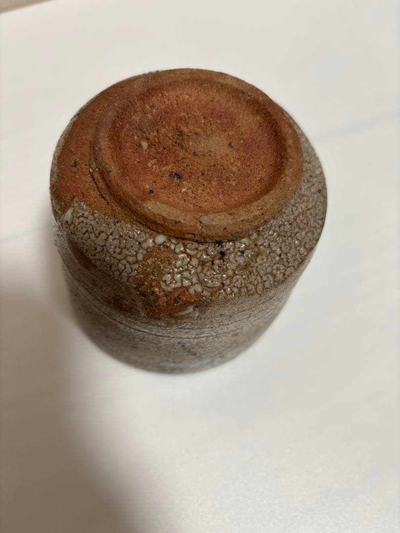 西岡小十　絵唐津　筒茶碗　唐津茶碗とも箱なし
