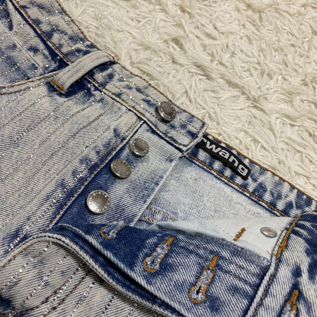 良品✨アレキサンダーワン ラインストーンデニムスカート サイズ26