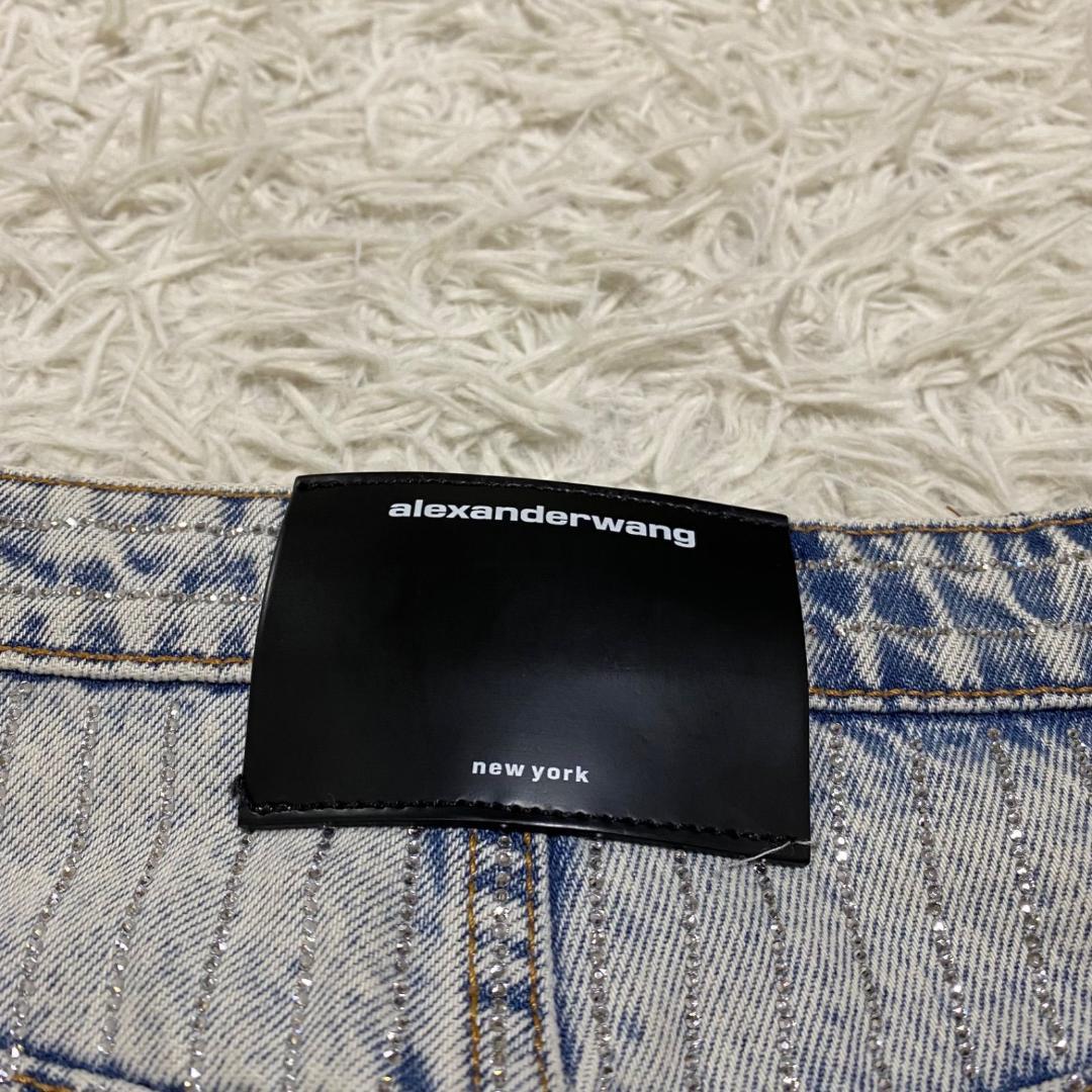 良品✨アレキサンダーワン ラインストーンデニムスカート サイズ26