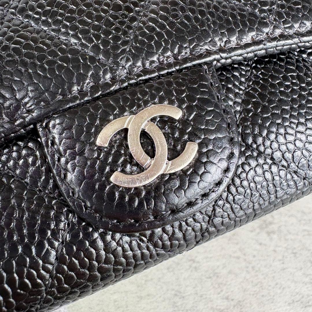 CHANEL キャビアスキン　マトラッセ　6連キーケース　カードケース