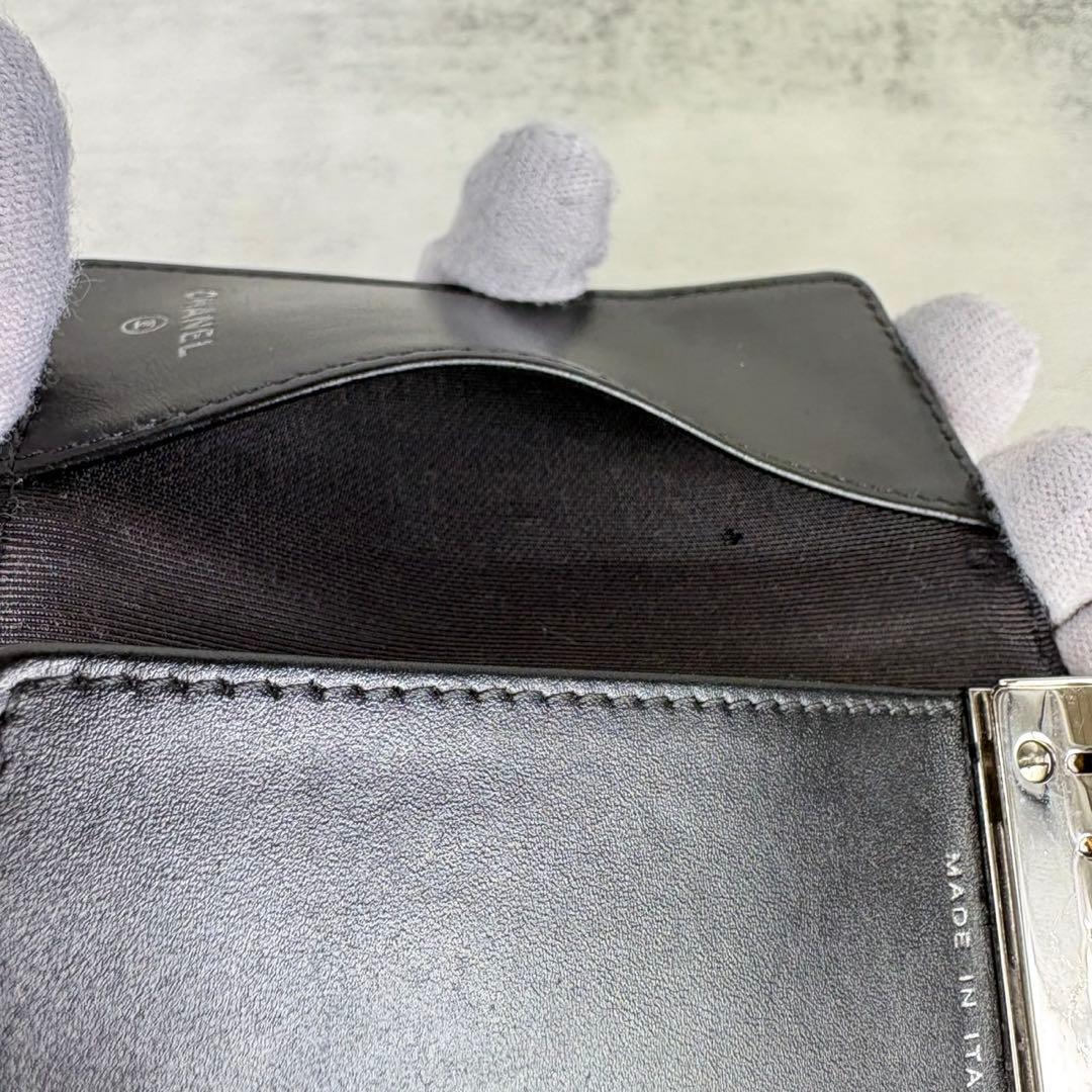 CHANEL キャビアスキン　マトラッセ　6連キーケース　カードケース