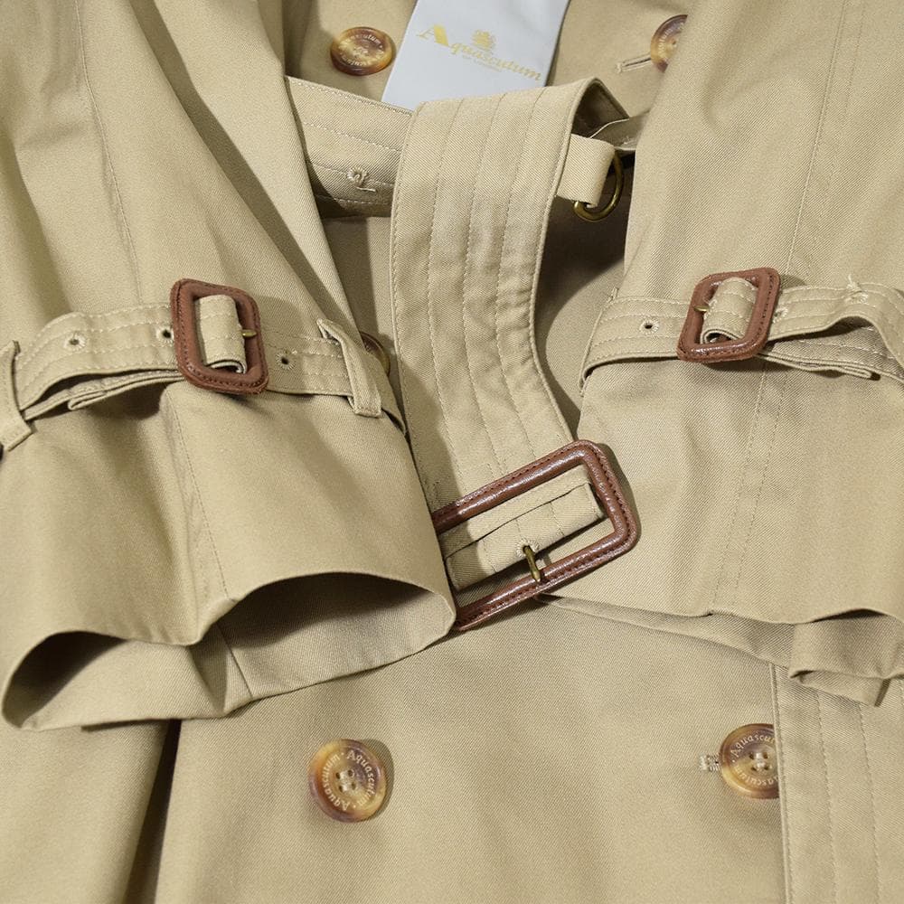 タグ付き 90s 英国製 アクアスキュータム ヴィンテージ トレンチコート 12