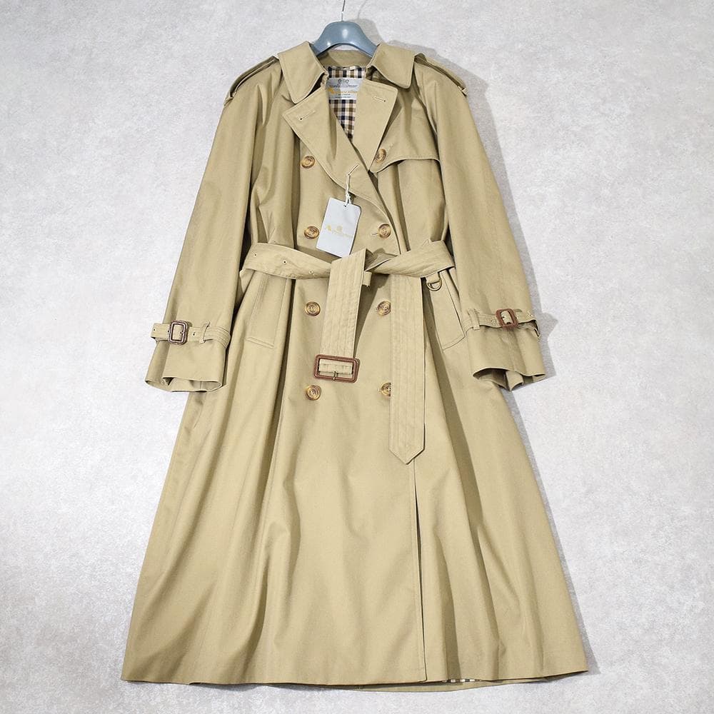 タグ付き 90s 英国製 アクアスキュータム ヴィンテージ トレンチコート 12