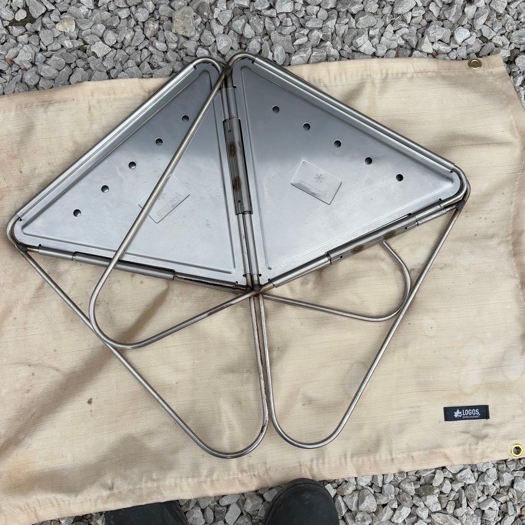 スノーピーク 焚き火台L セット&火バサミ、焚き火五徳、シート