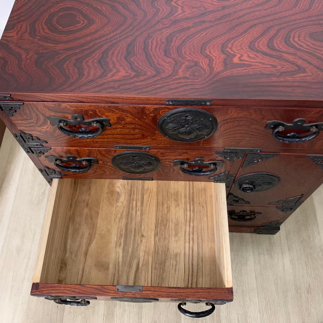 岩谷堂箪笥 小型箪笥 伝統工芸 漆塗り 南部鉄器 整理箪笥 鍵欠品