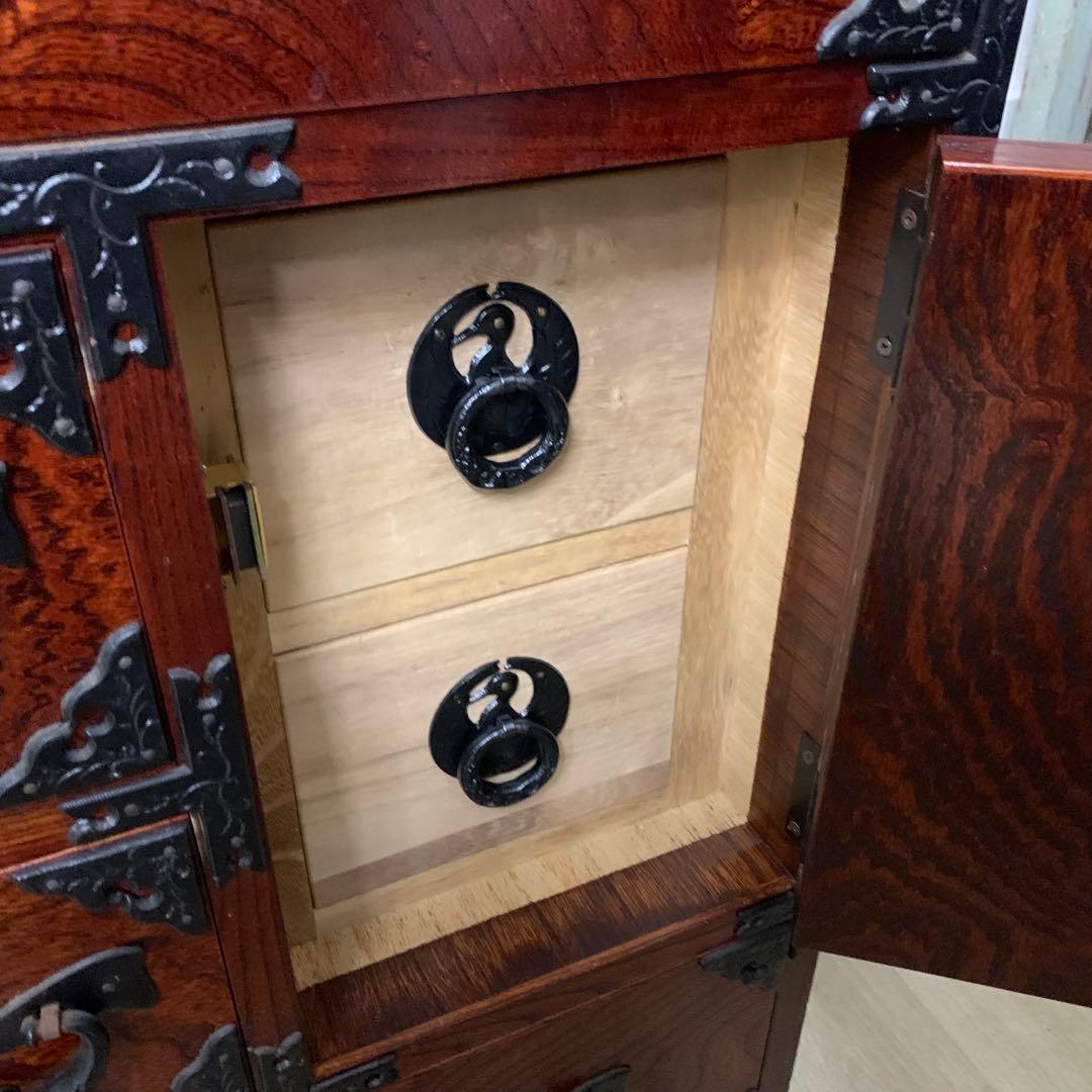 岩谷堂箪笥 小型箪笥 伝統工芸 漆塗り 南部鉄器 整理箪笥 鍵欠品
