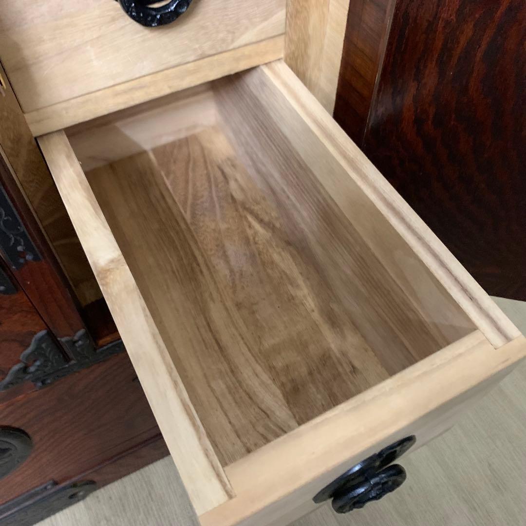 岩谷堂箪笥 小型箪笥 伝統工芸 漆塗り 南部鉄器 整理箪笥 鍵欠品