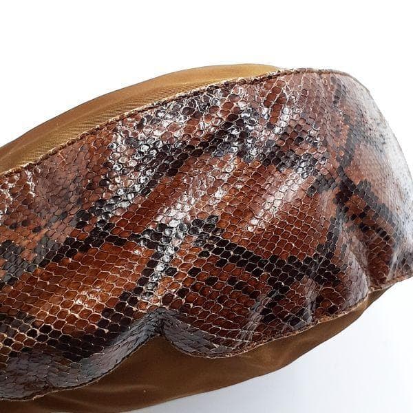 プラダ PRADA ショルダーバッグ 三角プレート テスートナイロン パイソン